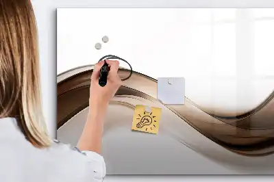 Magnetická tabule s popisovatelným povrchem motiv abstraktní linie