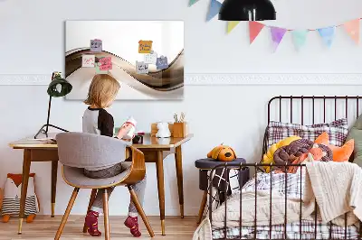 Magnetická tabule s popisovatelným povrchem motiv abstraktní linie