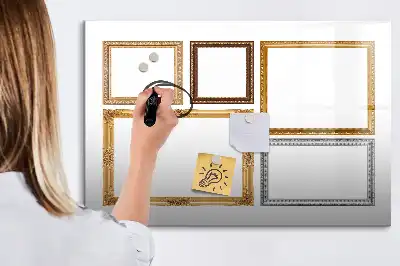 Magnetická kreslící tabule se zlatým rámečkem