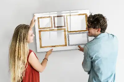 Magnetická kreslící tabule se zlatým rámečkem
