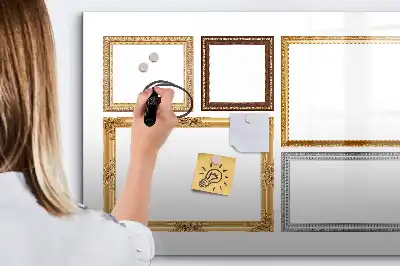 Magnetická kreslící tabule se zlatým rámečkem