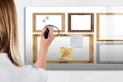 Magnetická kreslící tabule se zlatým rámečkem