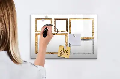 Magnetická kreslící tabule se zlatým rámečkem