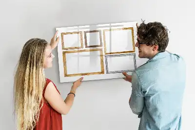 Magnetická kreslící tabule se zlatým rámečkem