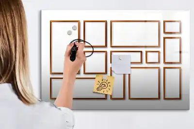 Popisovatelná magnetická tabule v dřevěném rámečku