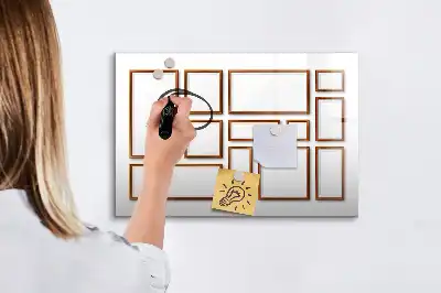 Popisovatelná magnetická tabule v dřevěném rámečku