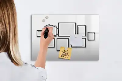 Popisovatelná magnetická tabule s černým rámečkem