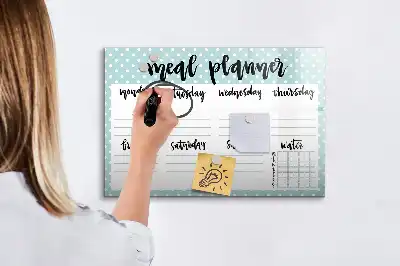 Magnetická kreslící tabule plánovač jídelníčku