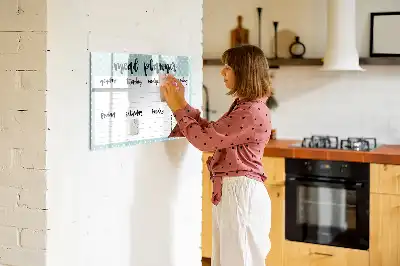 Magnetická kreslící tabule plánovač jídelníčku