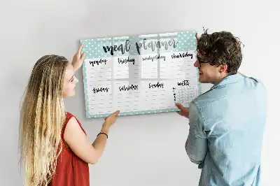 Magnetická kreslící tabule plánovač jídelníčku