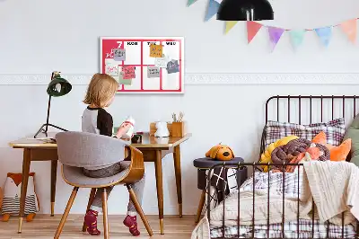 Magnetická kreslící tabule týdenní plánovač