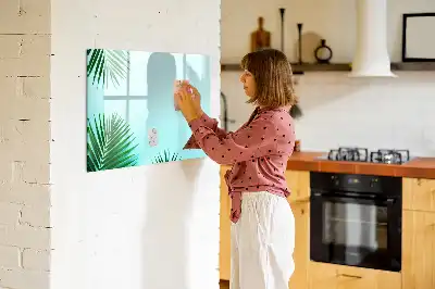 Magnetická popisovatelná tabule s motivem palmových listů