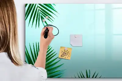 Magnetická popisovatelná tabule s motivem palmových listů