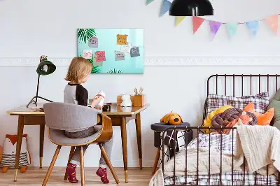 Magnetická popisovatelná tabule s motivem palmových listů