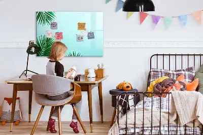 Magnetická popisovatelná tabule s motivem palmových listů