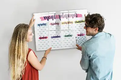 Magnetická kreslící tabule týdenní menu