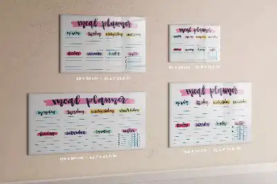 Magnetická kreslící tabule týdenní menu