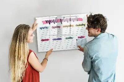 Magnetická kreslící tabule týdenní menu