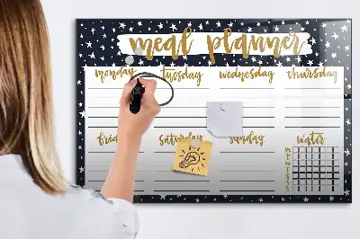 Magnetická kreslící tabule hvězdný plánovač jídelníčku