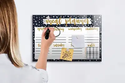 Magnetická kreslící tabule hvězdný plánovač jídelníčku