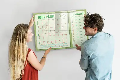 Magnetická kreslící tabule týdenní menu
