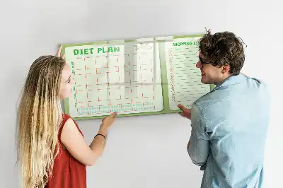 Magnetická kreslící tabule týdenní menu