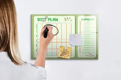 Magnetická kreslící tabule týdenní menu