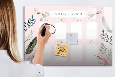 Magnetická kreslící tabule roztomilý týdenní plánovač