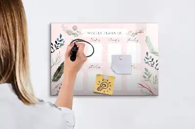 Magnetická kreslící tabule roztomilý týdenní plánovač