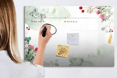 Magnetická kreslicí tabule na recepty