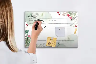 Magnetická kreslicí tabule na recepty