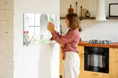 Popisovatelná magnetická tabule na recepty