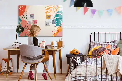 Magnetická tabule na psaní s motivem havajských rostlin