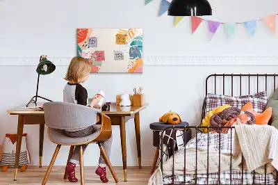 Magnetická tabule na psaní s motivem havajských rostlin