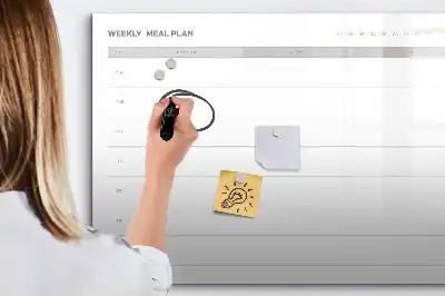 Popisovatelná magnetická tabule jednoduché menu