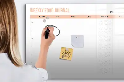 Magnetická kreslící tabule týdenní plánovač jídelníčku