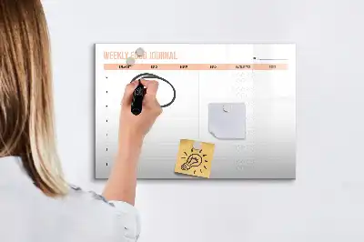 Magnetická kreslící tabule týdenní plánovač jídelníčku