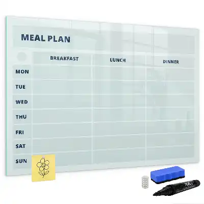 Magnetická kreslící tabule pastelový plán jídelníčku