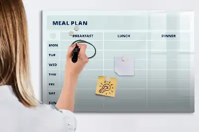 Magnetická kreslící tabule pastelový plán jídelníčku