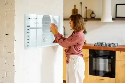 Magnetická kreslící tabule pastelový plán jídelníčku