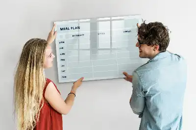 Magnetická kreslící tabule pastelový plán jídelníčku