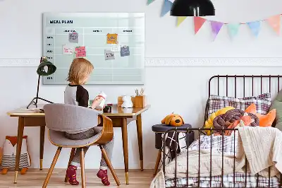 Magnetická kreslící tabule pastelový plán jídelníčku
