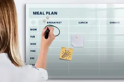 Magnetická kreslící tabule pastelový plán jídelníčku