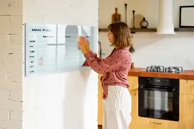 Magnetická kreslící tabule pastelový plán jídelníčku