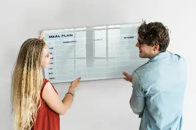 Magnetická kreslící tabule pastelový plán jídelníčku