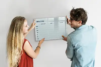 Magnetická kreslící tabule pastelový plán jídelníčku