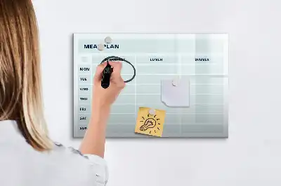 Magnetická kreslící tabule pastelový plán jídelníčku