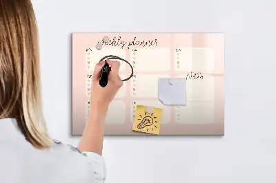 Magnetický týdenní plánovač v roztomilém provedení s možností psaní