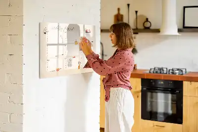 Magnetická kreslící tabule týdenní plánovač