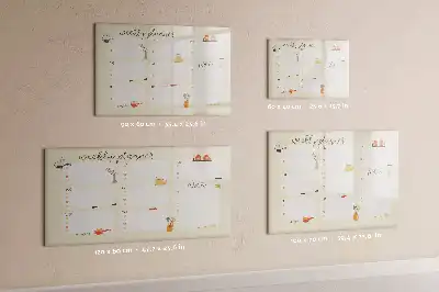 Magnetická kreslící tabule týdenní plánovač